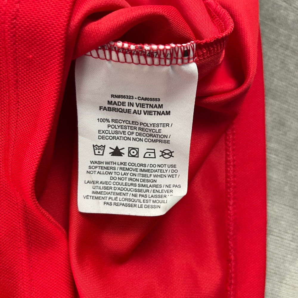 Nike Mens XL Red Dri-FIT Standard Fit Short Sleeve Polo Shirt Logo - Picture 7 of 9